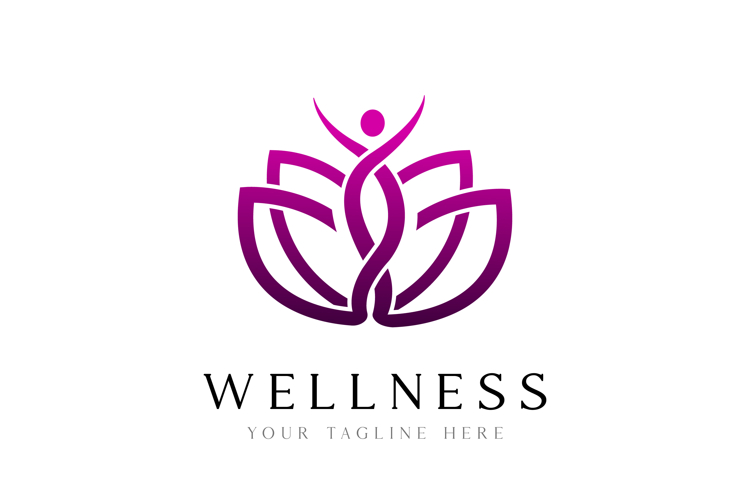 Lotus logo creative design concept oil beauty salon or yoga