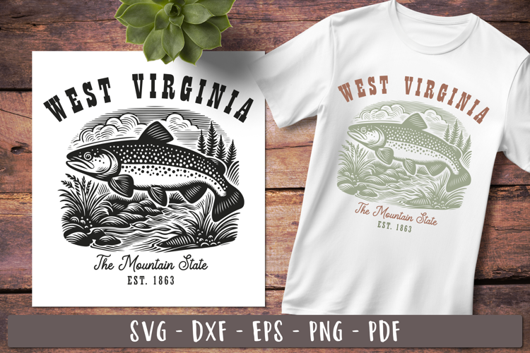 West virginia svg | Vintage United states svg