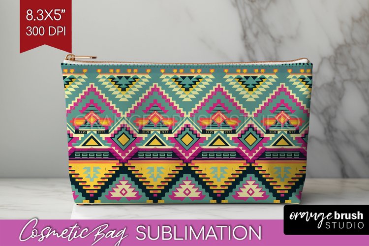 Boho Western Cosmetic Bag - Country Makeup Bag PNG