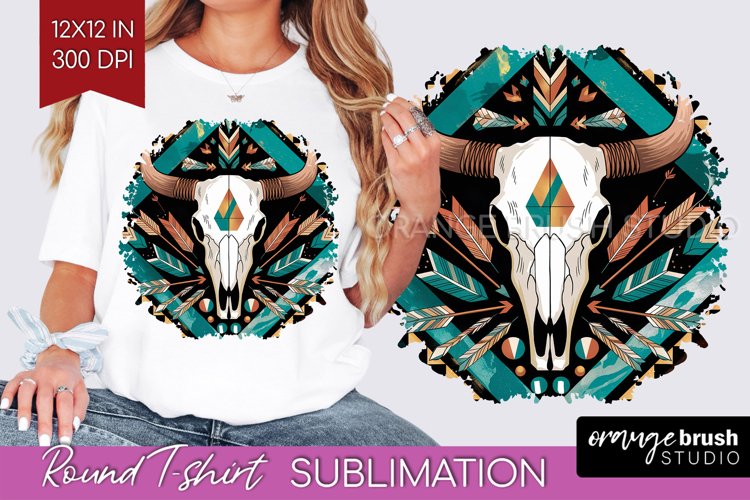 Boho Western Round Tshirt Background - Country PNG