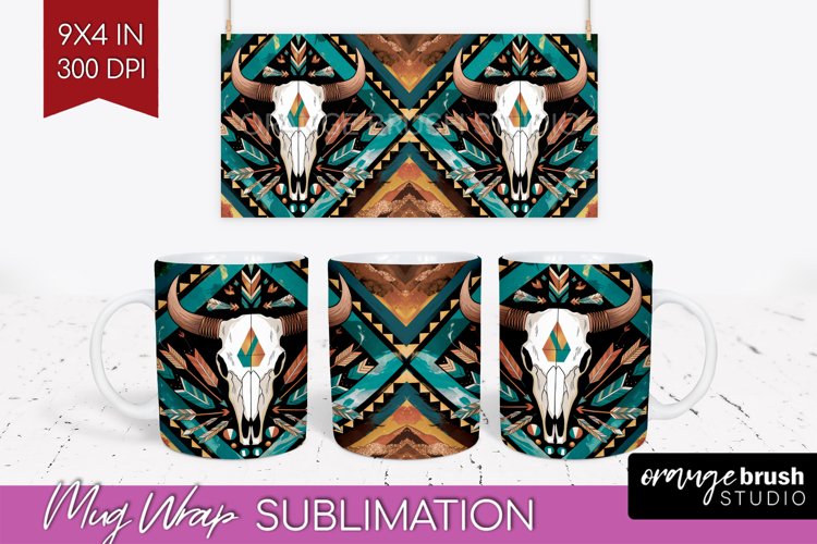 Boho Western Mug Wrap - Country Mug PNG Sublimation