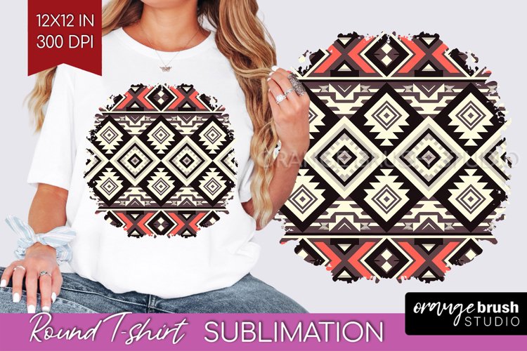 Boho Western Round Tshirt Background - Country PNG