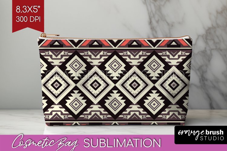 Boho Western Cosmetic Bag - Country Makeup Bag PNG