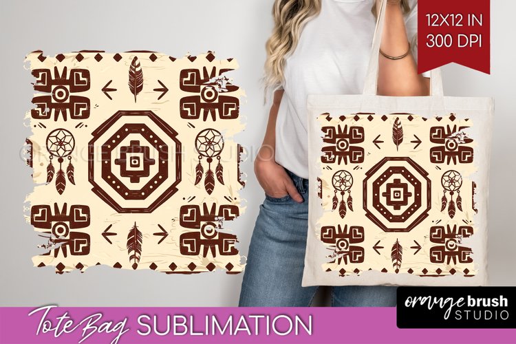 Boho Western Tote Bag - Country Tote Bag PNG Sublimation