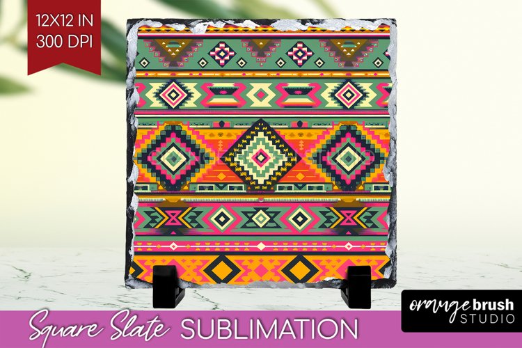 Boho Western Slate PNG - Country Square Slate Sublimation