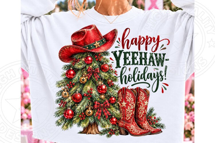 Western Christmas Cowboy PNG example image 1
