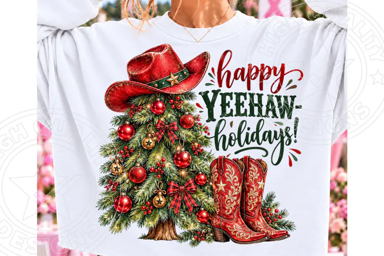 Western Christmas Cowboy PNG