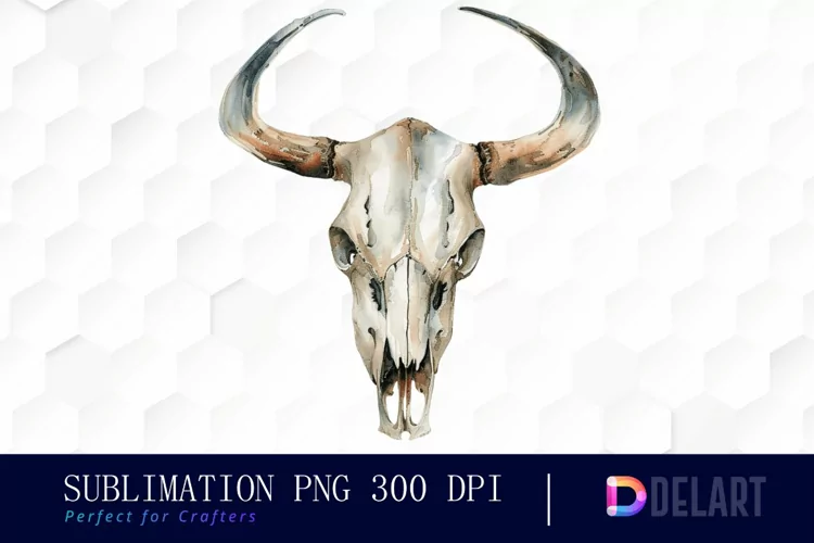 Western Cow Skull Graphics Clipart