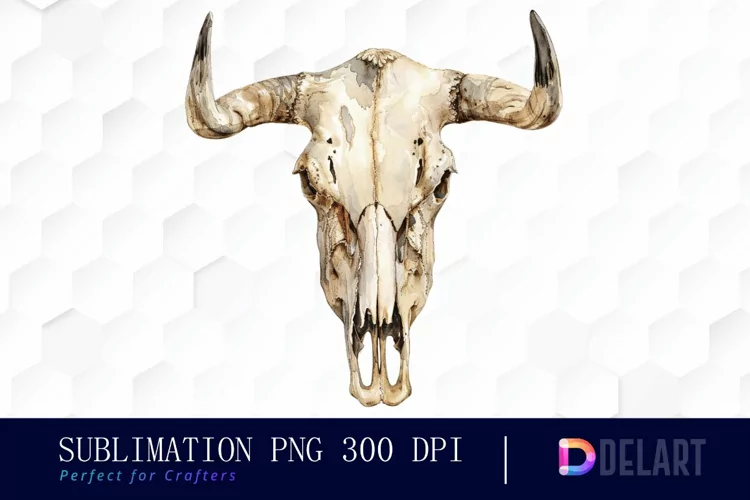Western Cow Skull Graphics Clipart
