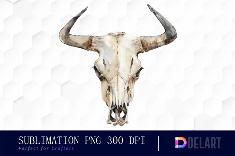Western Cow Skull Graphics Clipart