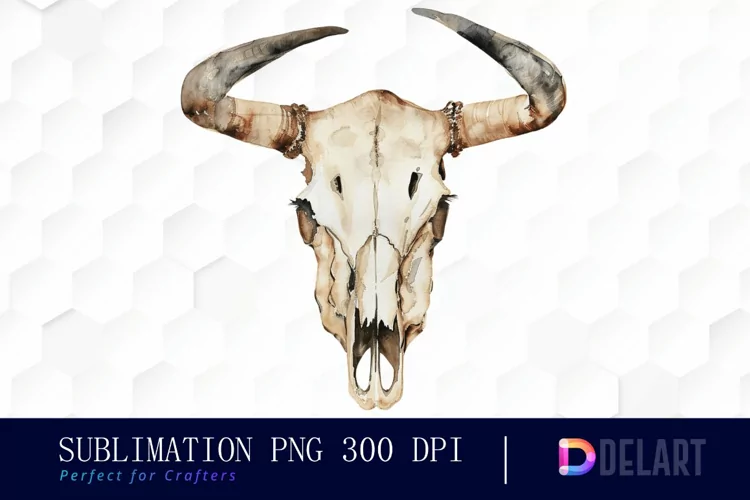 Western Cow Skull Graphics Clipart