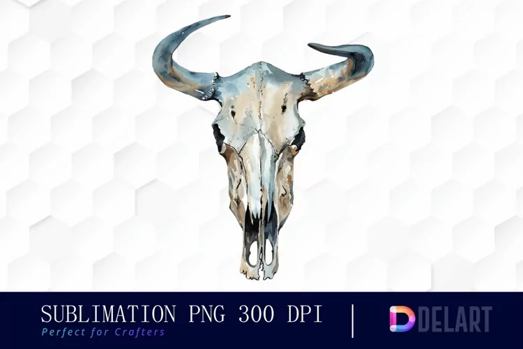 Western Cow Skull Graphics Clipart