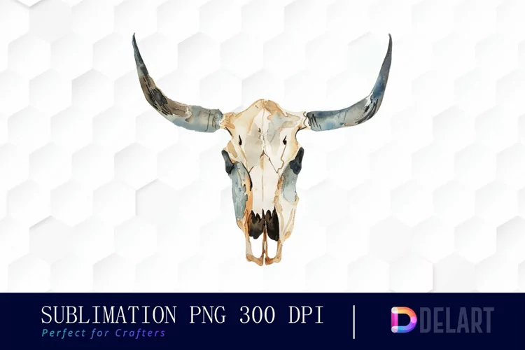 Western Cow Skull Graphics Clipart