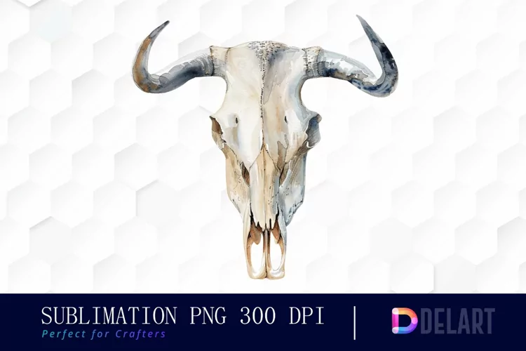 Western Cow Skull Graphics Clipart