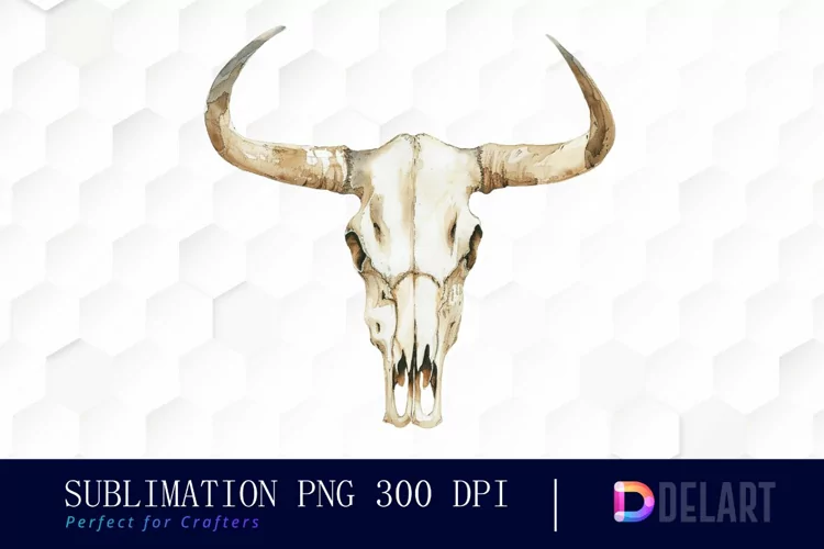 Western Cow Skull Graphics Clipart