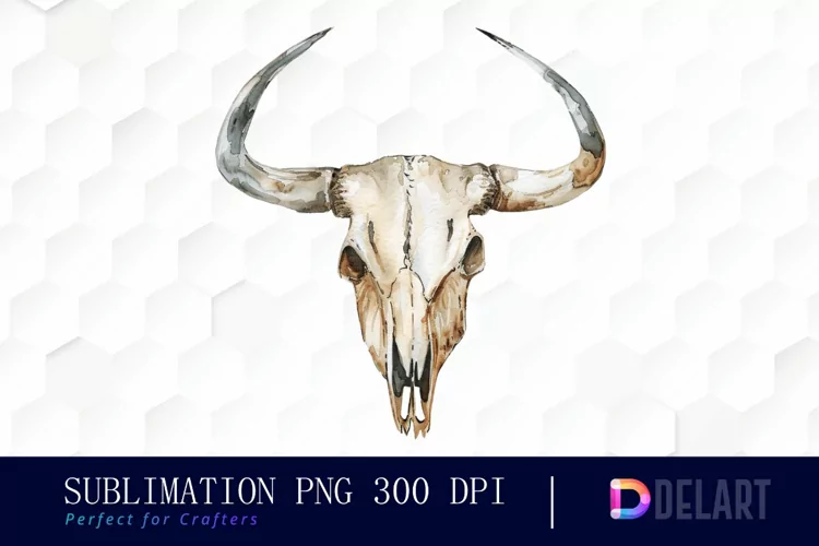 Western Cow Skull Graphics Clipart