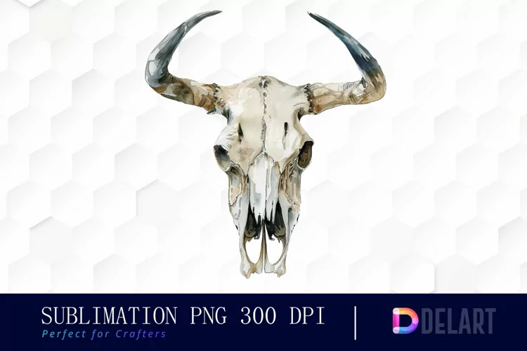 Western Cow Skull Graphics Clipart