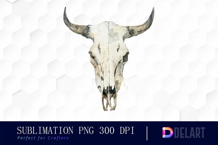 Western Cow Skull Graphics Clipart