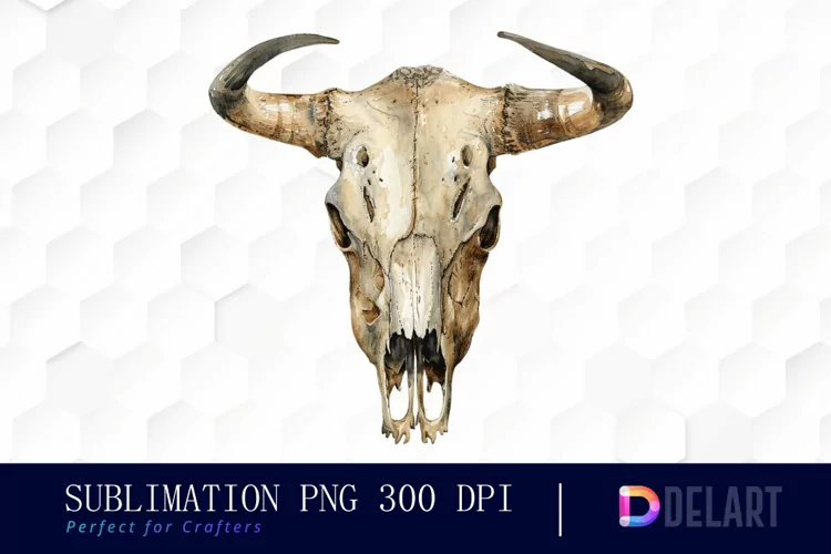 Western Cow Skull Graphics Clipart
