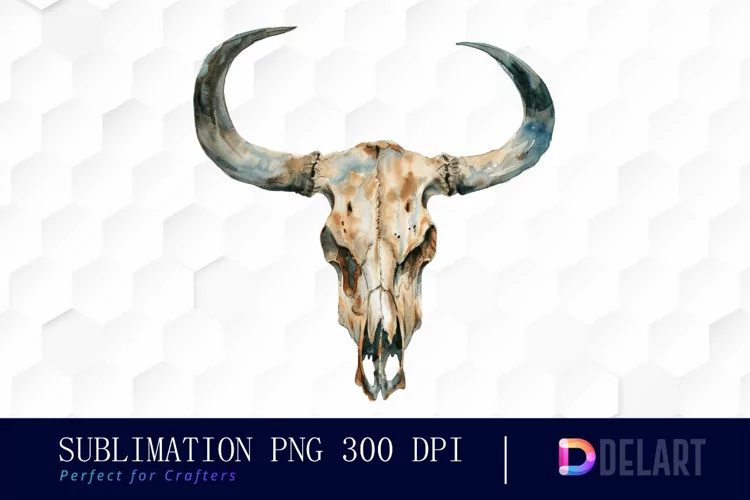 Western Cow Skull Graphics Clipart