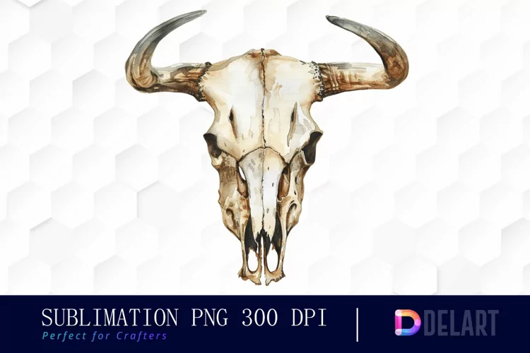 Western Cow Skull Graphics Clipart