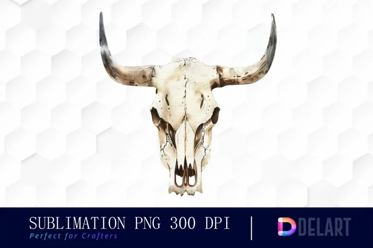 Western Cow Skull Graphics Clipart