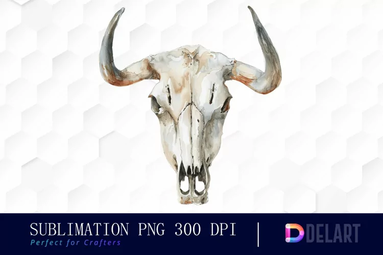 Western Cow Skull Graphics Clipart