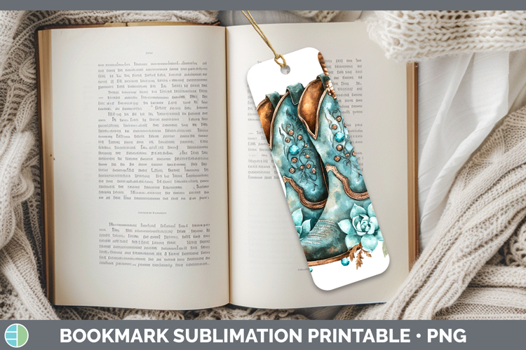 Western Cowboy Butterfly Bookmark Sublimation Printable Desi