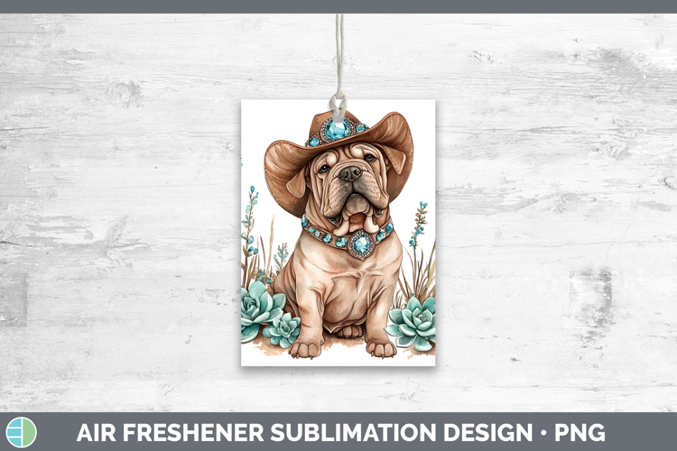 Western Cowboy Dogs -16 Shar Pei Air Freshener Sublimation C
