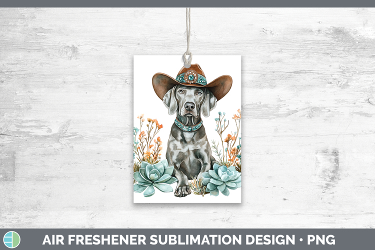 Western Cowboy Dogs -19 Weimaraner Air Freshener Sublimation