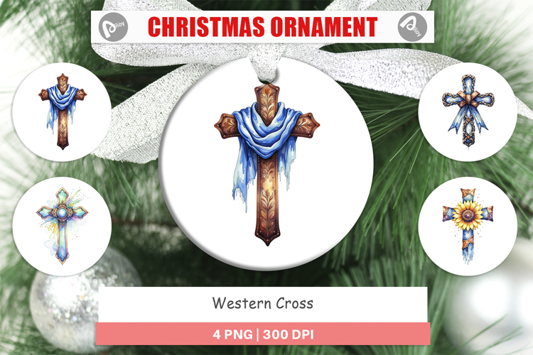 Western Cross Ornament