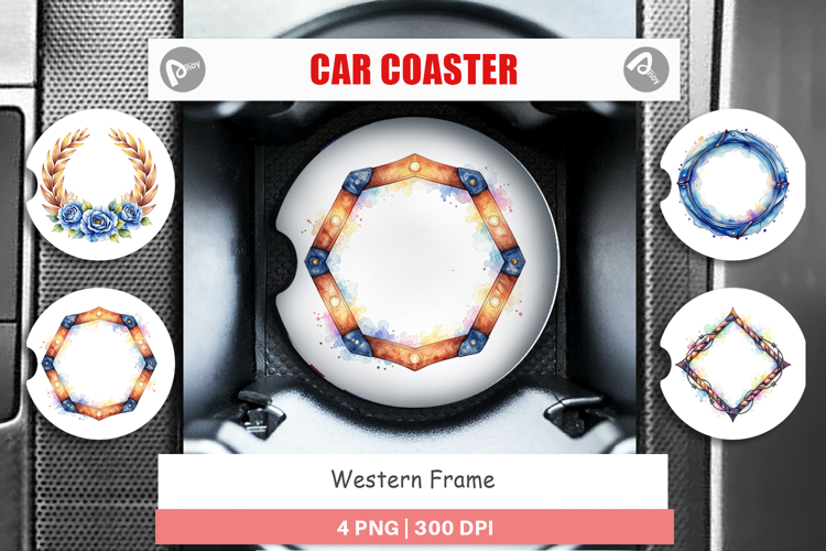 Western Frame Car Coaster