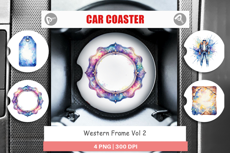 Western Frame Car Coaster