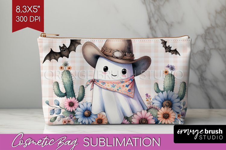 Ghost Cosmetic Bag - Western Halloween Makeup Bag example image 1