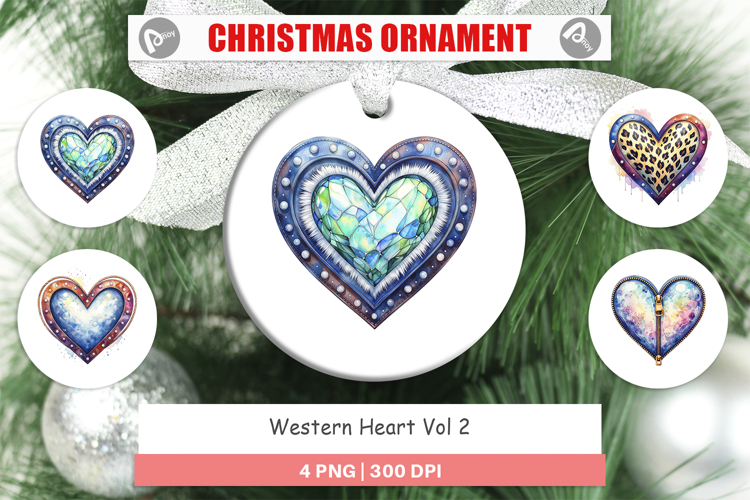Western Heart Ornament