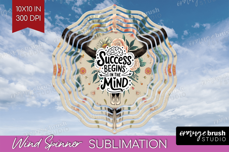 Inspirational Quote Wind Spinner Sublimation PNG - Western