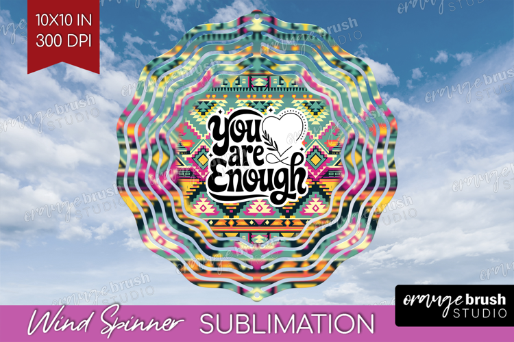 Inspirational Quote Wind Spinner Sublimation PNG - Western