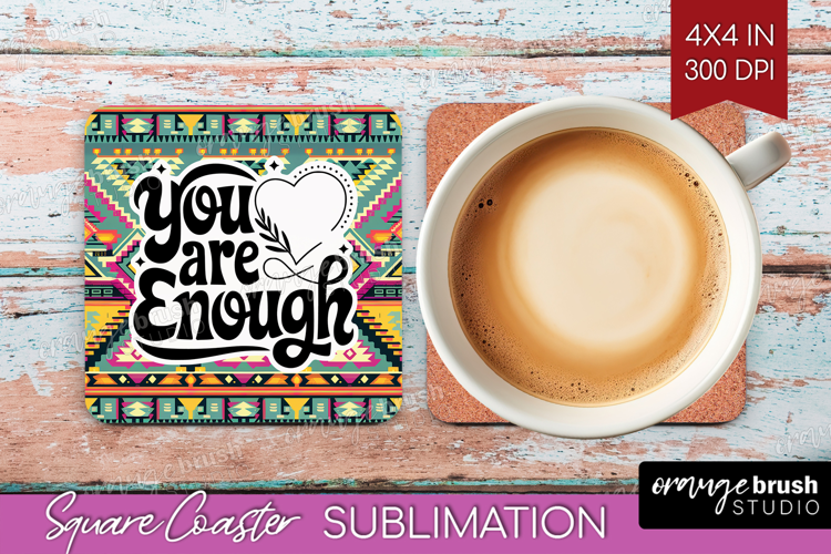 Inspirational Quote Square Coaster - Western Coaster PNG