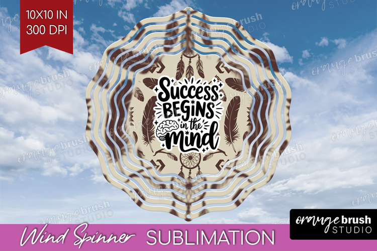 Inspirational Quote Wind Spinner Sublimation PNG - Western