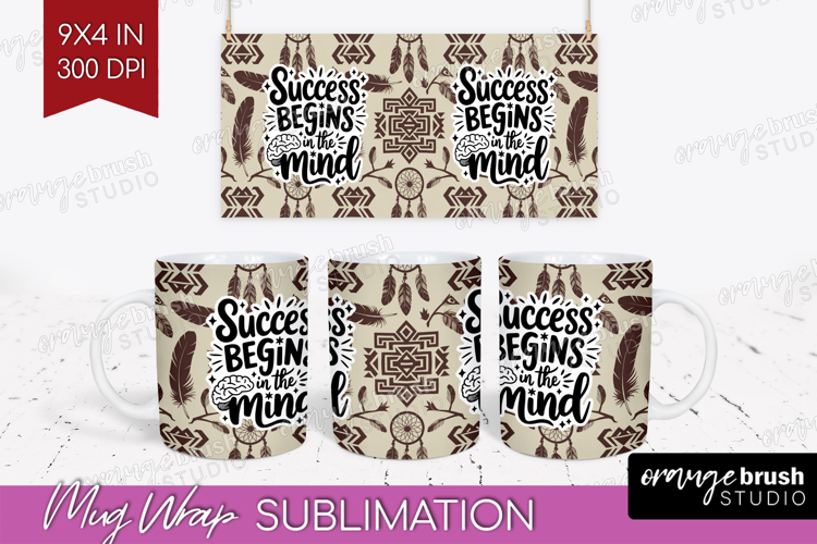 Inspirational Quote Mug Wrap - Western Mug PNG Sublimation