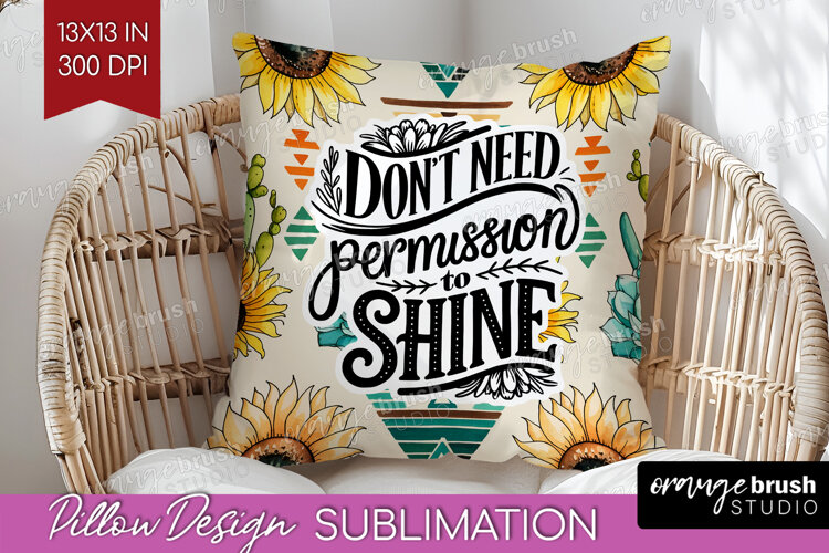 Inspirational Quote Pillow Sublimation - Western Pillow PNG example image 1