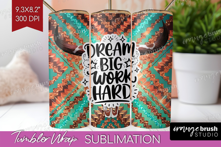 Inspirational Quote Tumbler Wrap - Western Tumbler PNG
