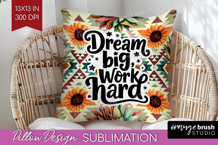 Inspirational Quote Pillow Sublimation - Western Pillow PNG example image 1
