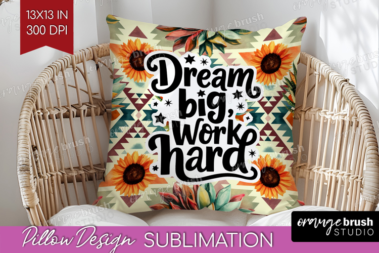 Inspirational Quote Pillow Sublimation - Western Pillow PNG