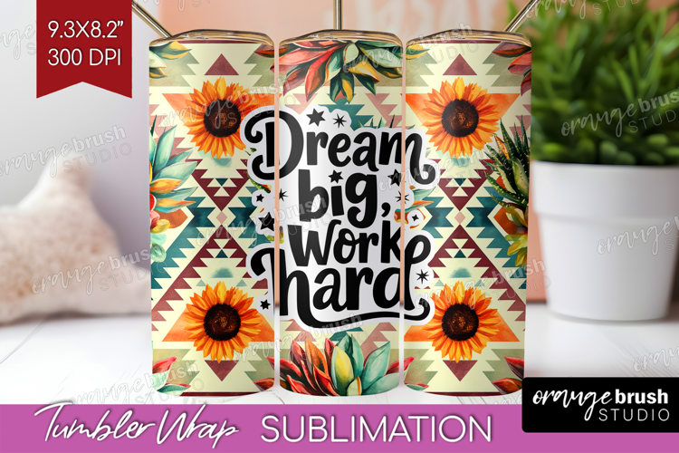 Inspirational Quote Tumbler Wrap - Western Tumbler PNG