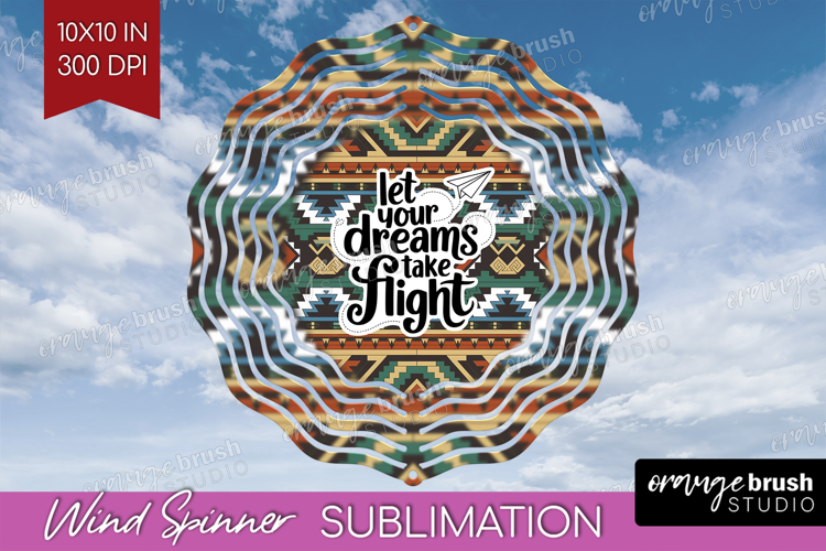 Inspirational Quote Wind Spinner Sublimation PNG - Western