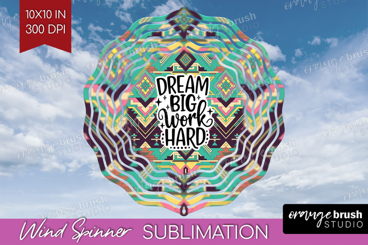 Inspirational Quote Wind Spinner Sublimation PNG - Western
