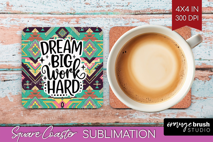 Inspirational Quote Square Coaster - Western Coaster PNG