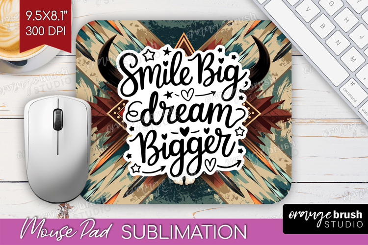 Inspirational Quote Mouse Pad Sublimation - Western Mousepad