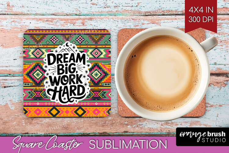 Inspirational Quote Square Coaster - Western Coaster PNG example image 1